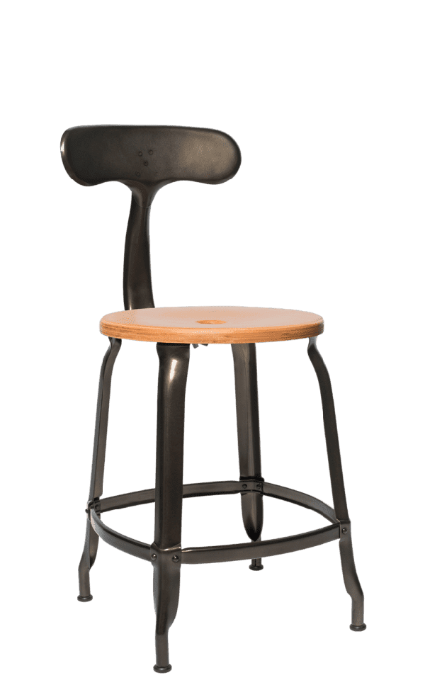 Nicolle® Wood & Metal Side Chair-Contract Furniture Store for hospitality, leisure & commercial projects
