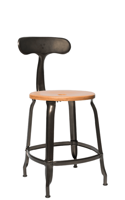 Nicolle® Wood & Metal Side Chair-Contract Furniture Store for hospitality, leisure & commercial projects