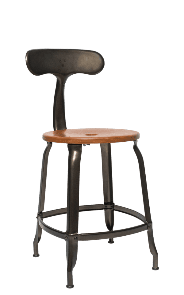 Nicolle® Wood & Metal Side Chair-Contract Furniture Store for hospitality, leisure & commercial projects