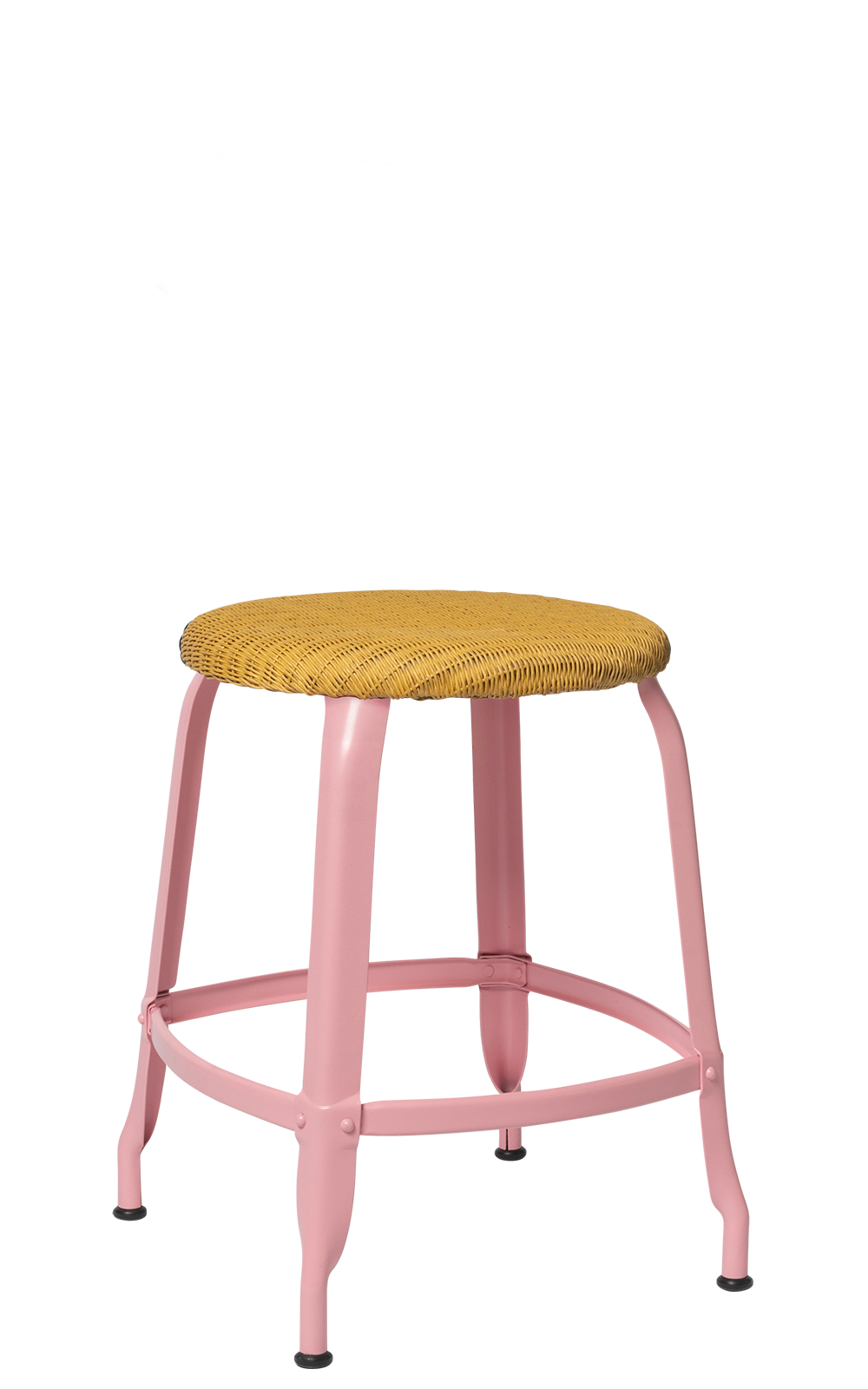 Nicolle® Loom & Metal Low Stool-Chaises Nicolle-Contract Furniture Store