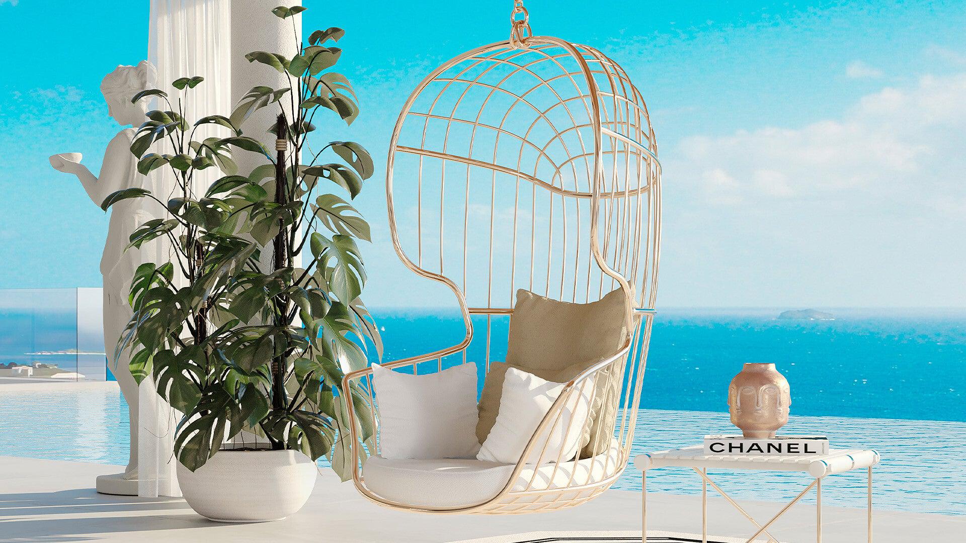 Nodo Hanging Lounge Chair-Contract Furniture Store for hospitality, leisure & commercial projects