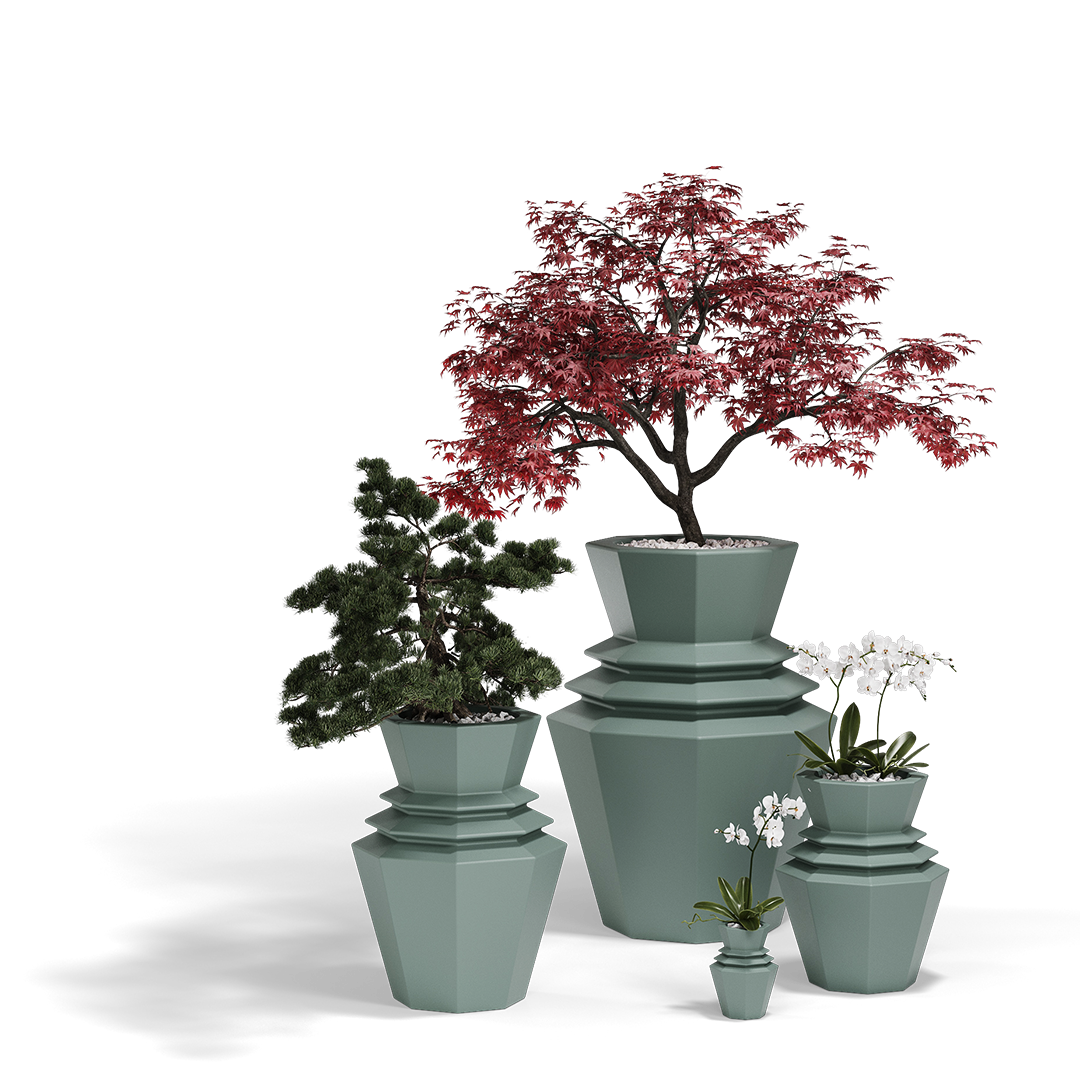 Origami Hinoki Planters