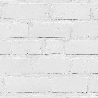Painted White Brick Effect Wallpaper