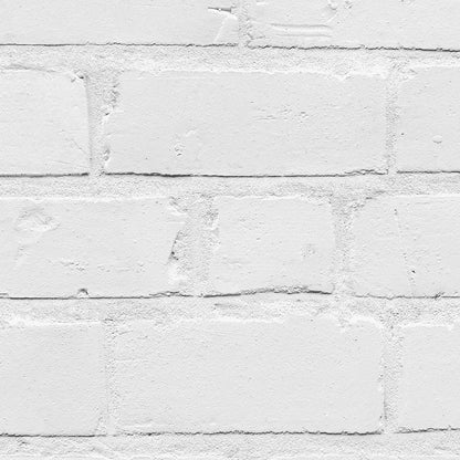 Painted White Brick Effect Wallpaper