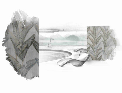 Palm Leaves Chain Curtain Divider-Contract Furniture Store for hospitality, leisure & commercial projects