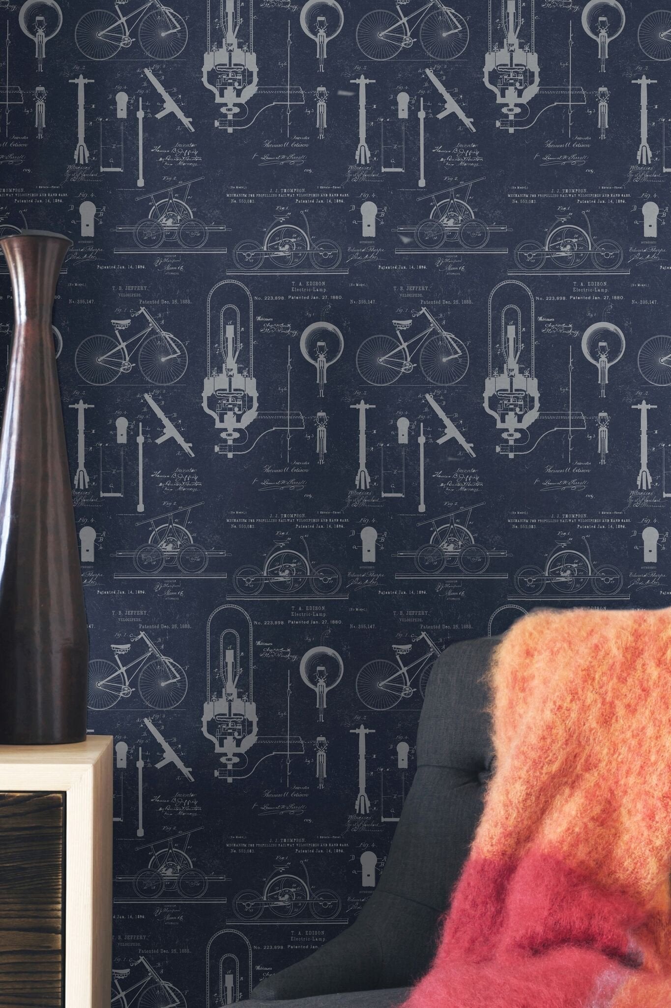 Patents Blue Wallpaper