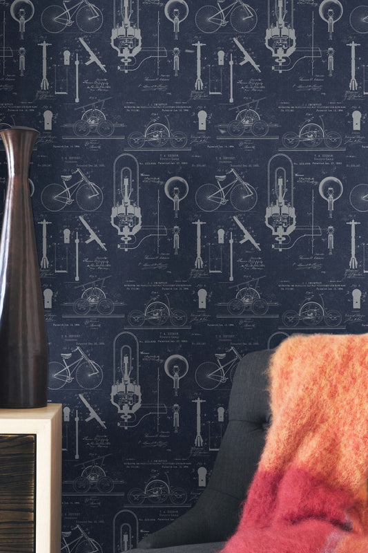 Patents Blue Wallpaper