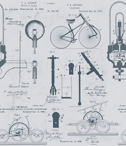 Patents Grey Wallpaper