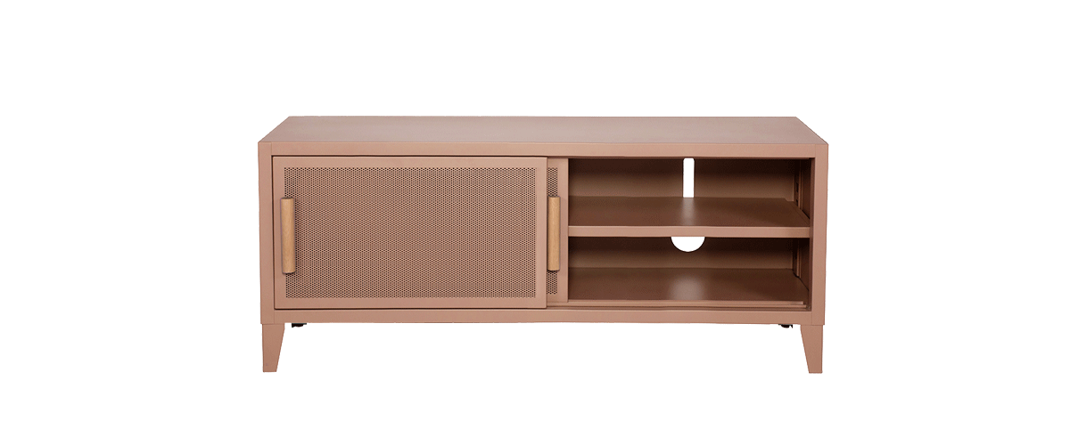 Perforated B2 TV Hi-Fi Cabinet-Tolix-Contract Furniture Store