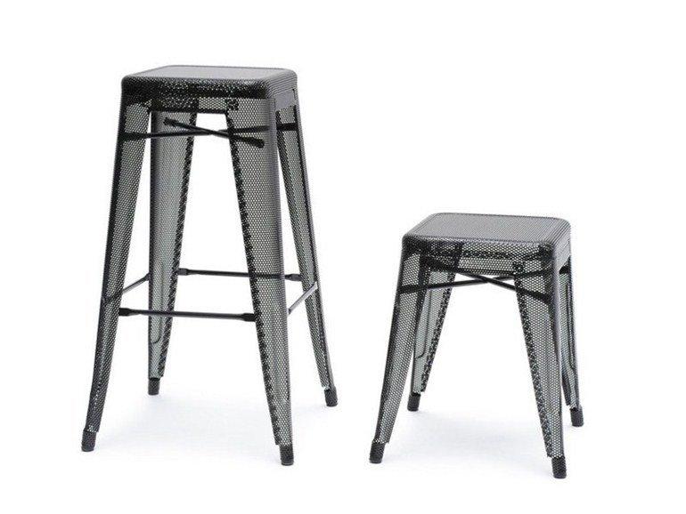Perforated H Low Stool