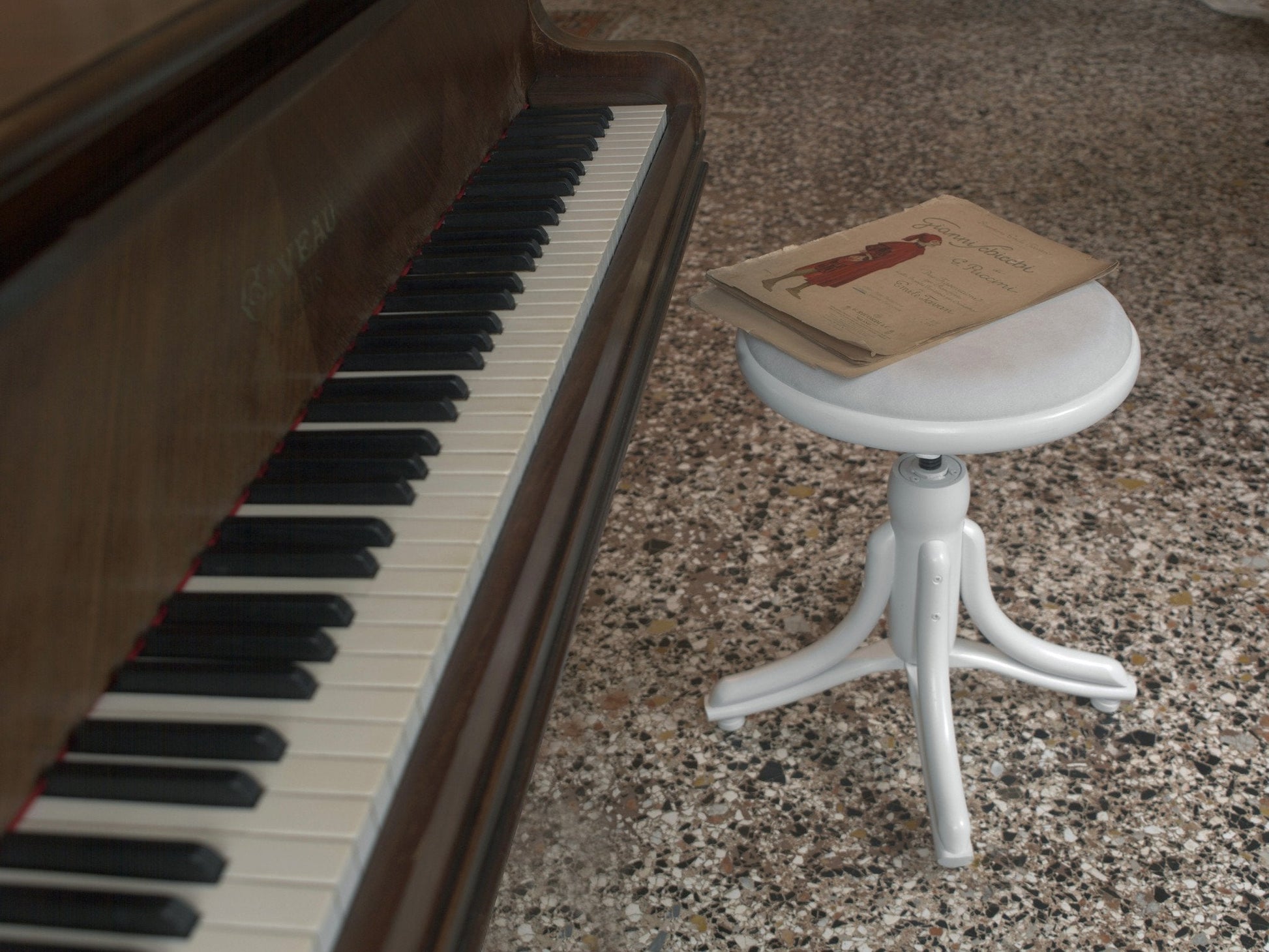 Piano Upholstered Stool