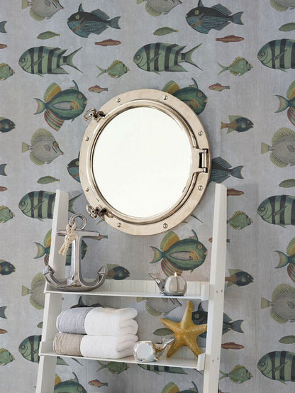 Poissons Grey Wallpaper-Contract Furniture Store for hospitality, leisure & commercial projects