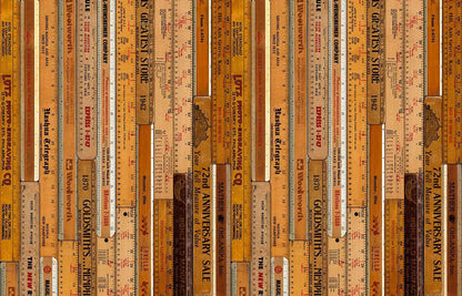 Printed Large Rulers Wallpaper