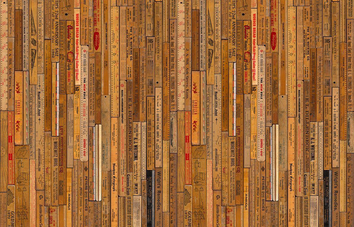 Printed Small Rulers Wallpaper