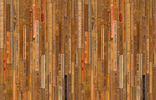 Printed Small Rulers Wallpaper