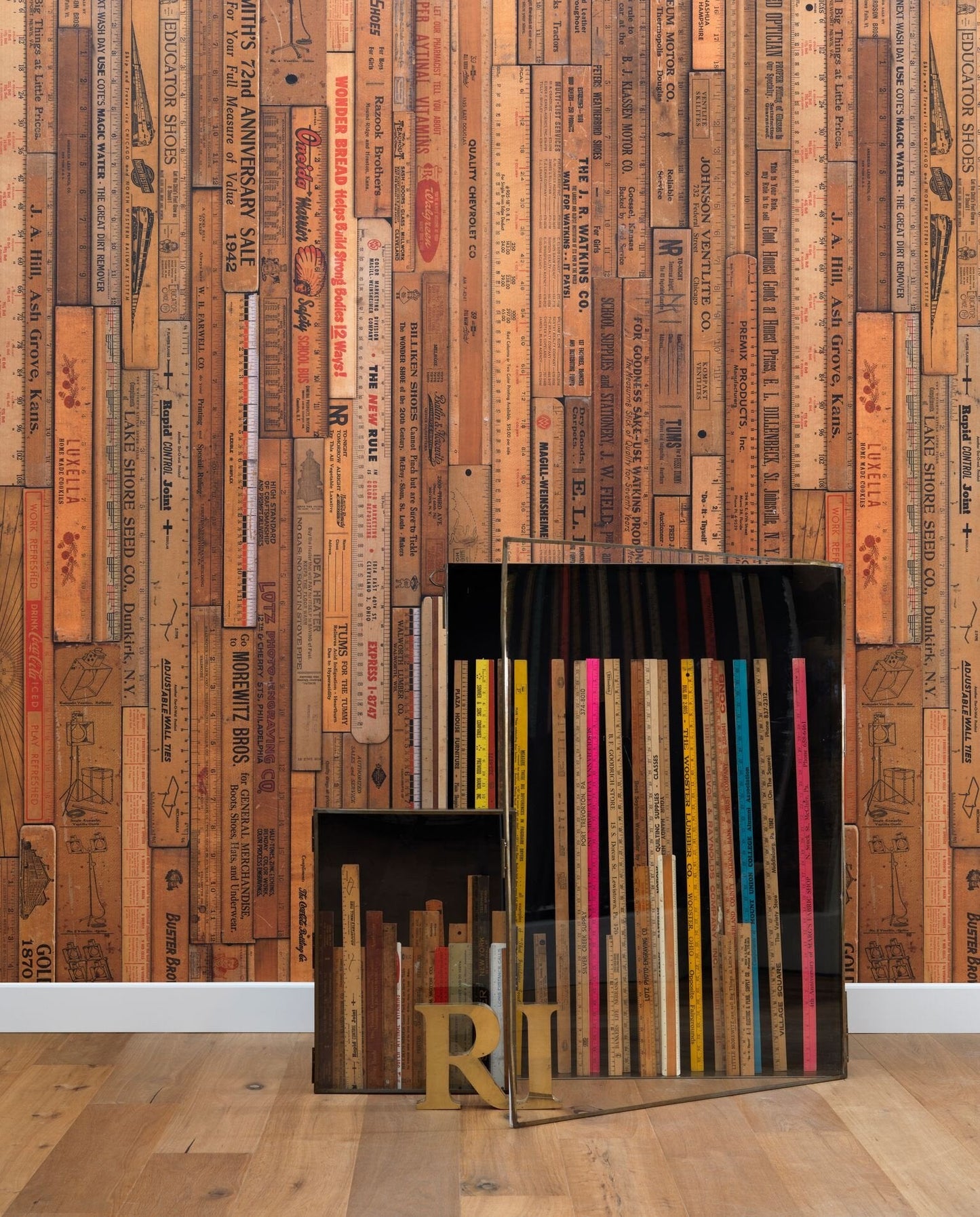 Printed Small Rulers Wallpaper-Contract Furniture Store for hospitality, leisure & commercial projects