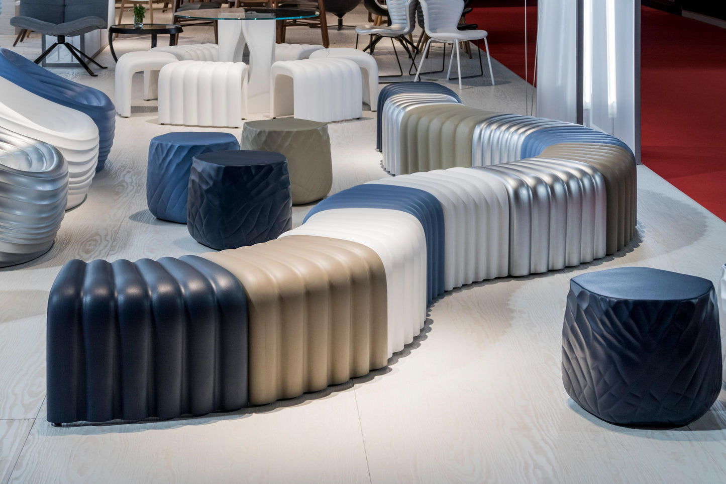 River Snake 903 Pouf-Contract Furniture Store for hospitality, leisure & commercial projects