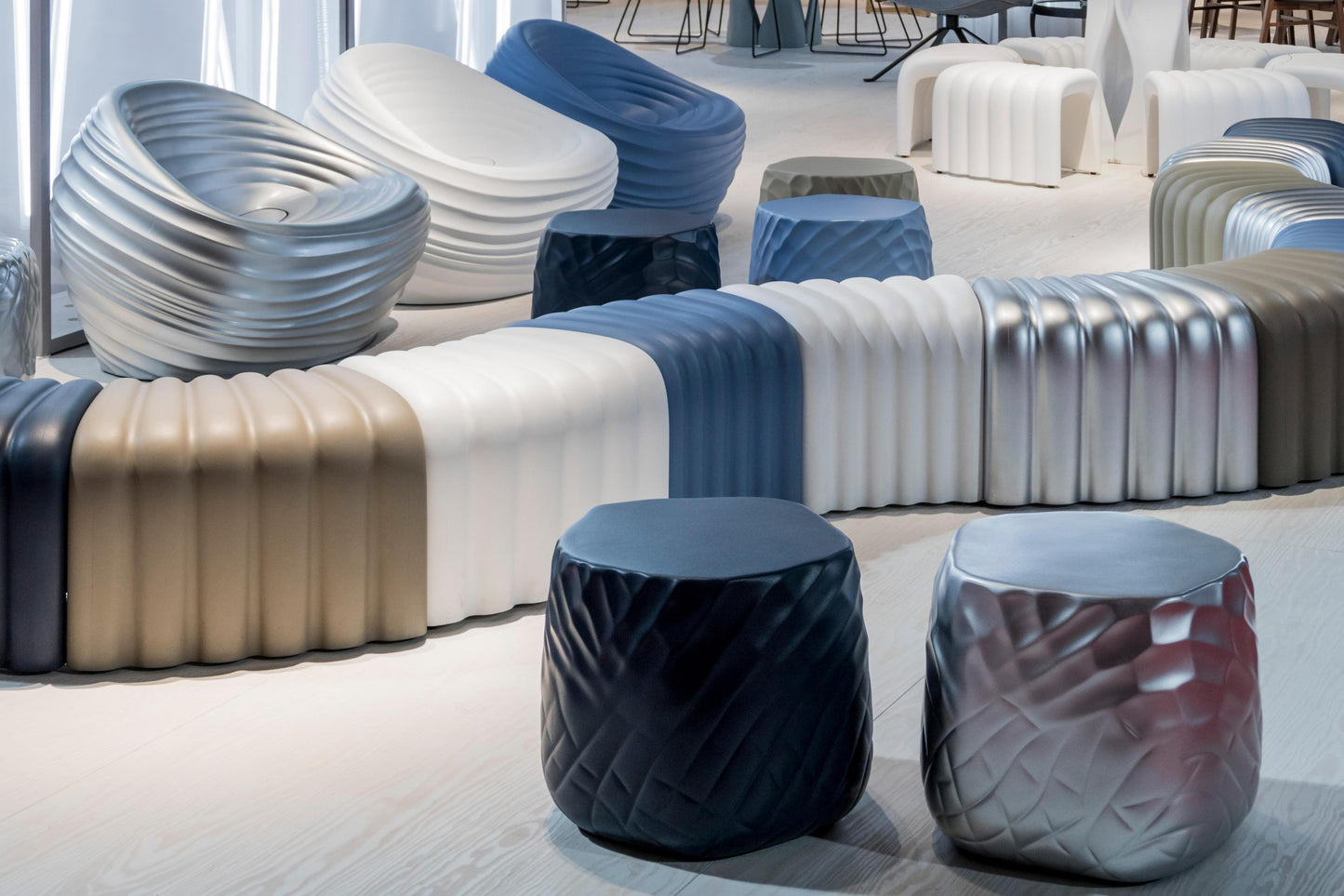 River Snake 903 Pouf-Contract Furniture Store for hospitality, leisure & commercial projects