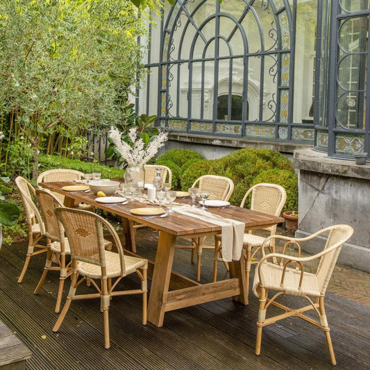 Roma Recycled Teak Dining Table-Contract Furniture Store for hospitality, leisure & commercial projects