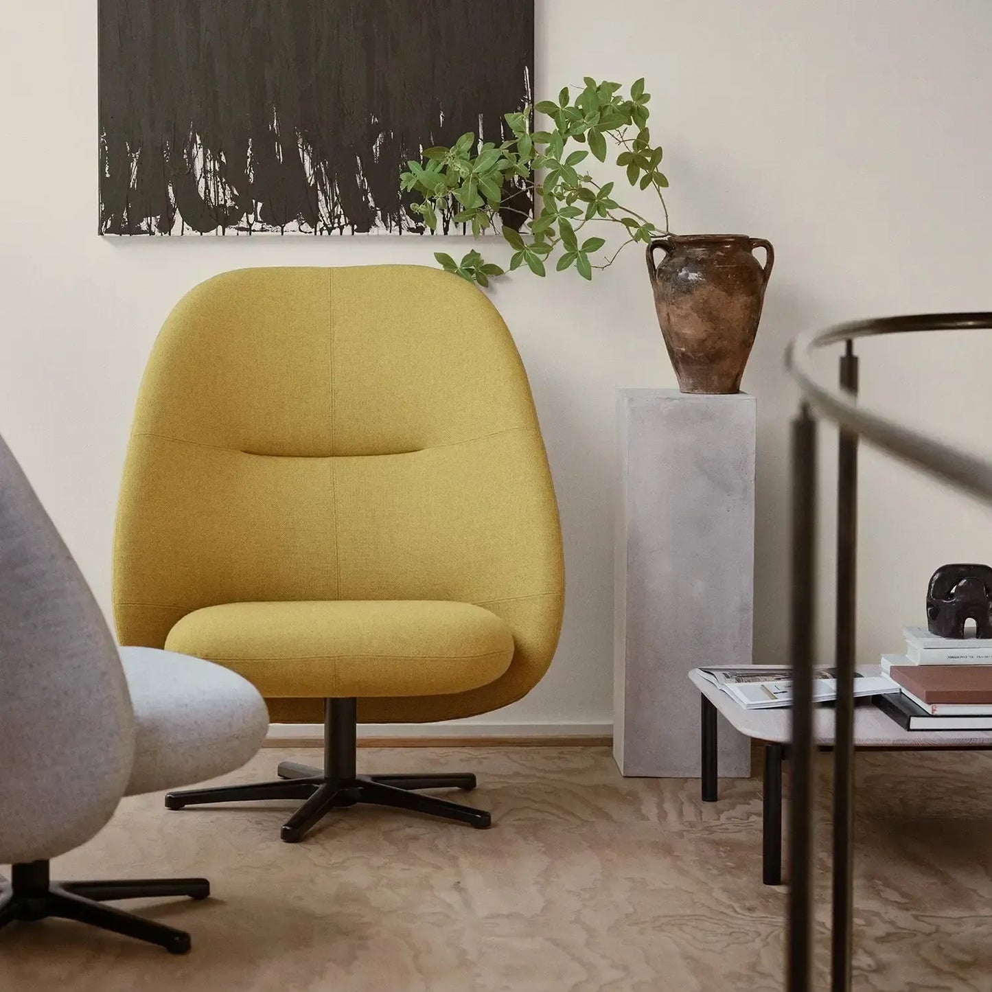 Rufle High Lounge Chair-Contract Furniture Store for hospitality, leisure & commercial projects