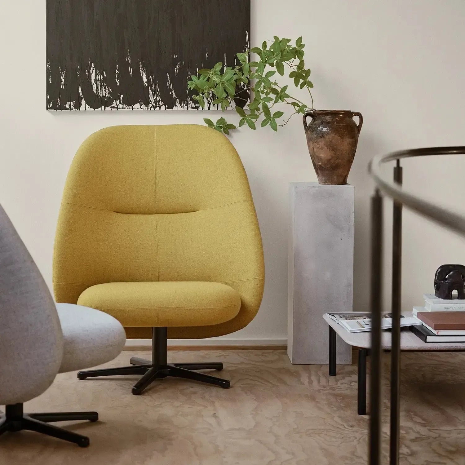 Rufle High Lounge Chair-Contract Furniture Store for hospitality, leisure & commercial projects