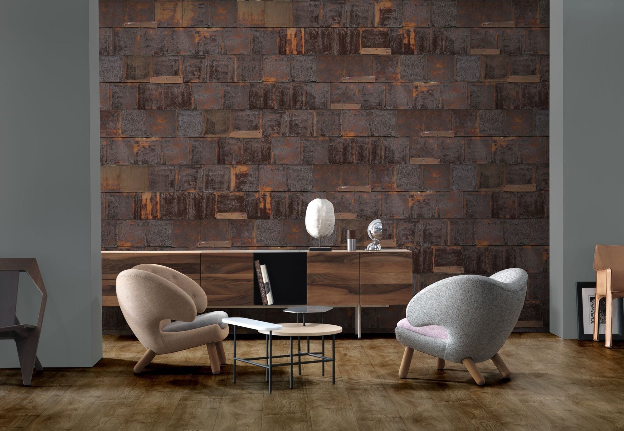 Rusted Metal Wallpaper-NLXL-Contract Furniture Store