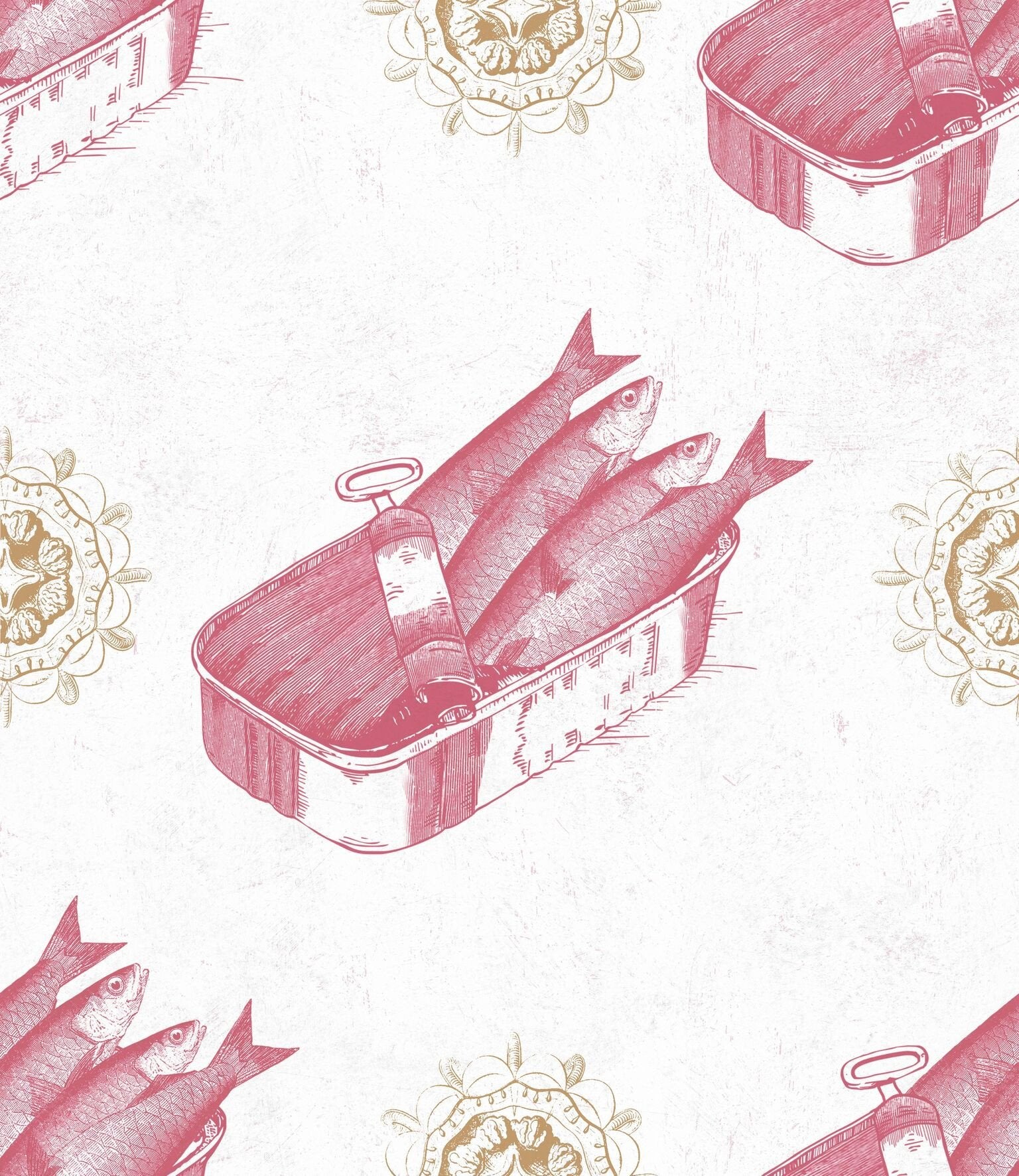 Sardines Red Wallpaper