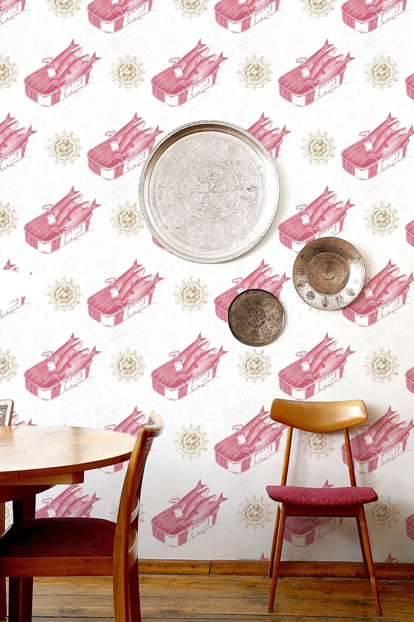 Sardines Red Wallpaper