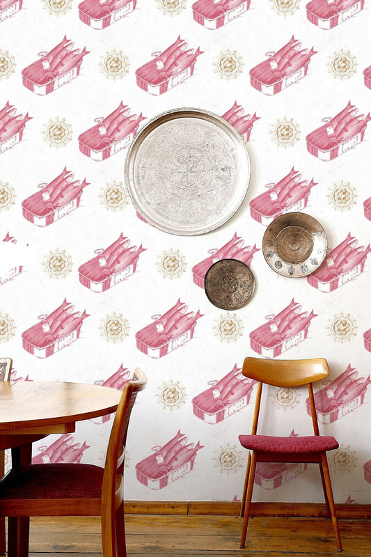 Sardines Red Wallpaper