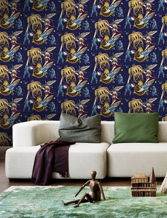 Sci-Fi Pulp Wallpaper-Contract Furniture Store for hospitality, leisure & commercial projects