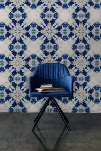 Shibori Flower Wallpaper-Contract Furniture Store for hospitality, leisure & commercial projects