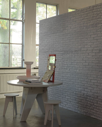 Silver Brick Wallpaper
