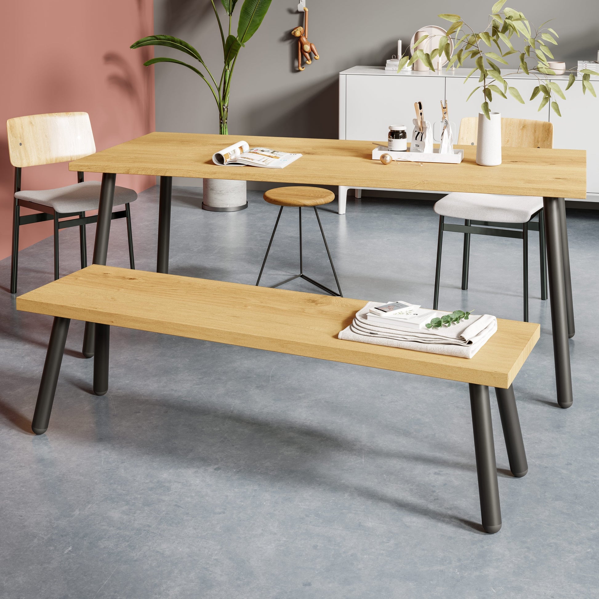 Single Pin Round Leg Dining Base-Contract Furniture Store for hospitality, leisure & commercial projects