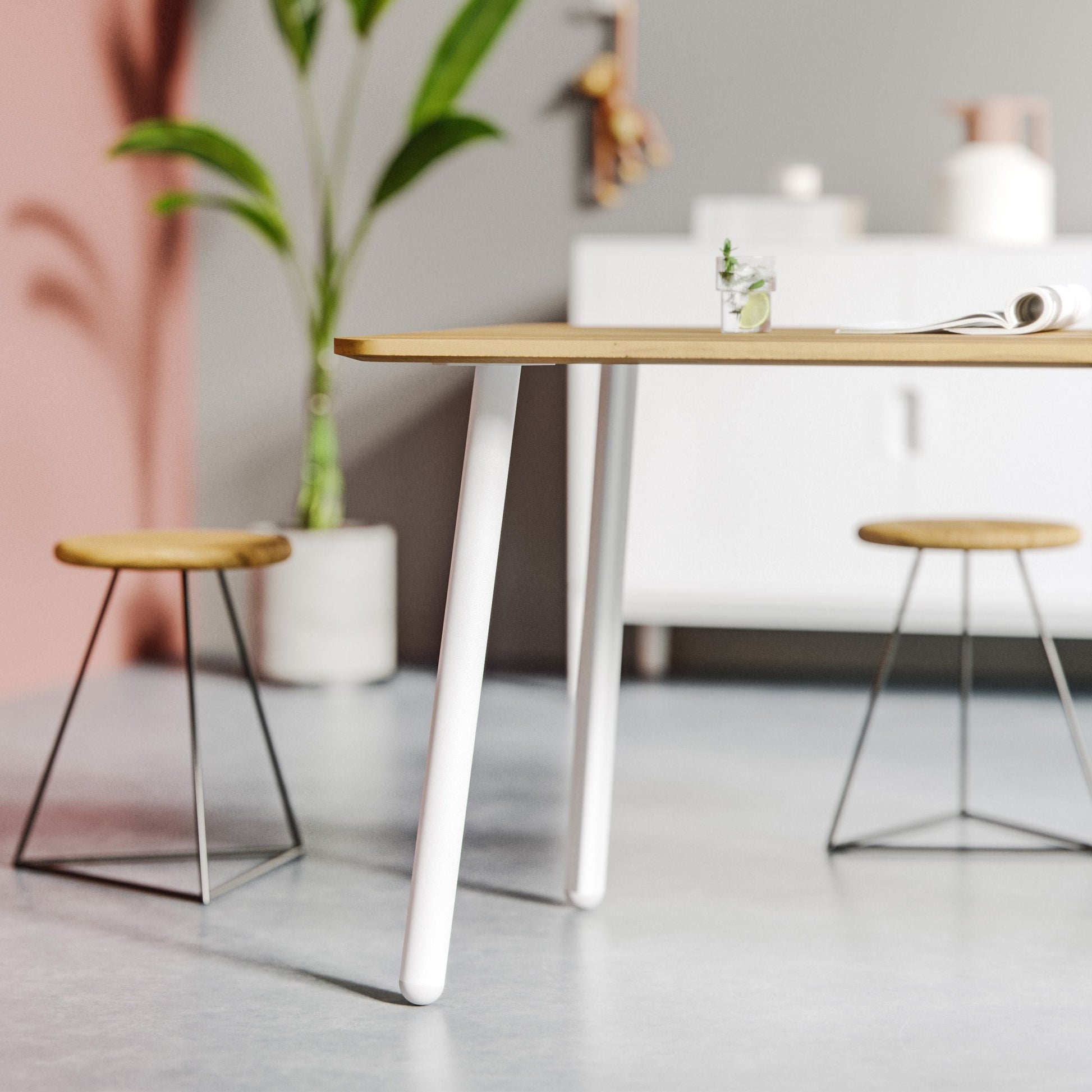 Single Pin Round Leg Dining Base-Contract Furniture Store for hospitality, leisure & commercial projects