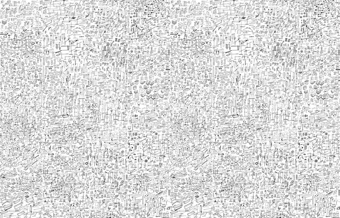 Sketches Wallpaper-Contract Furniture Store for hospitality, leisure & commercial projects