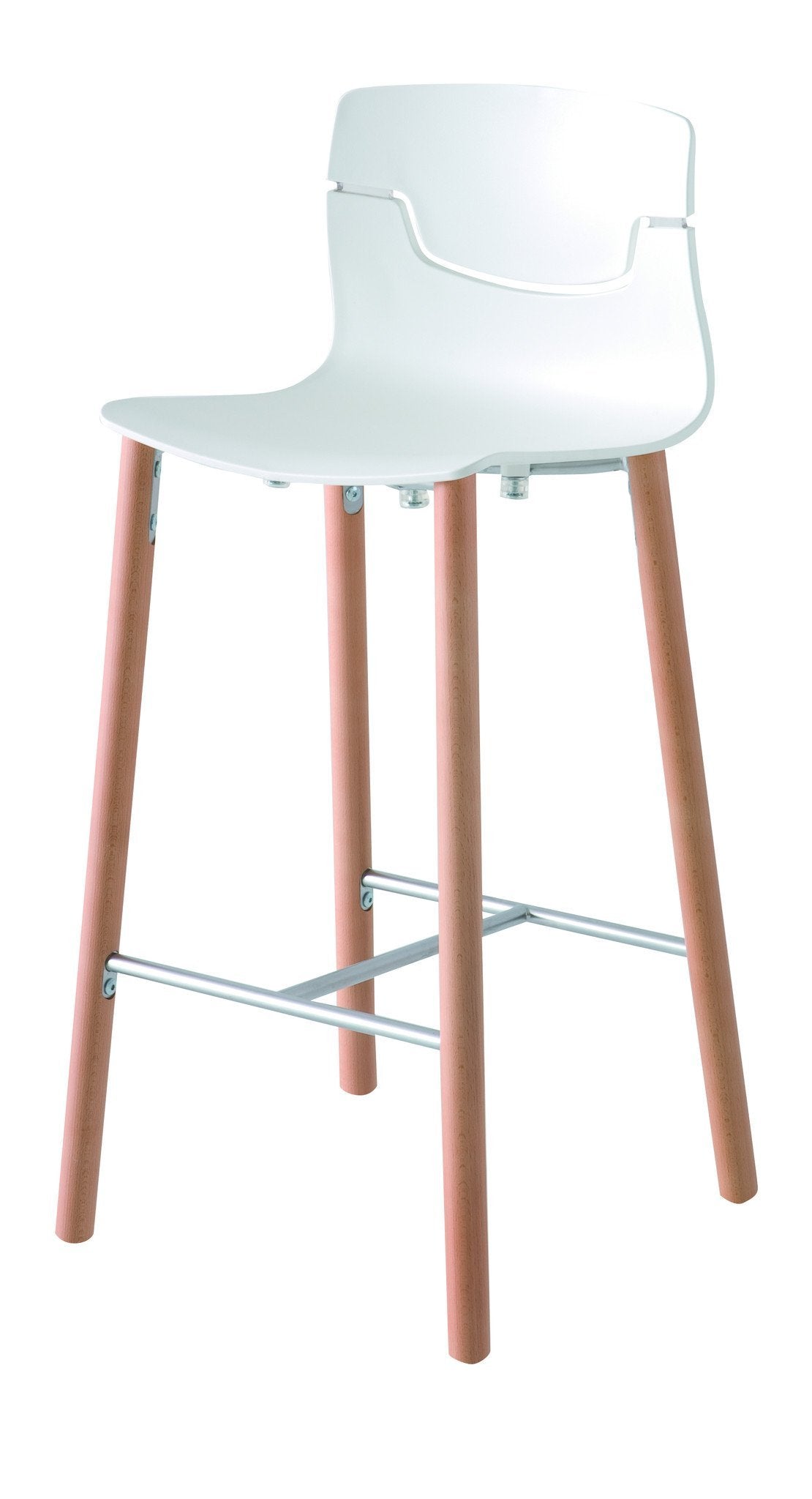 Slot High Stool c/w Wood Legs-Gaber-Contract Furniture Store
