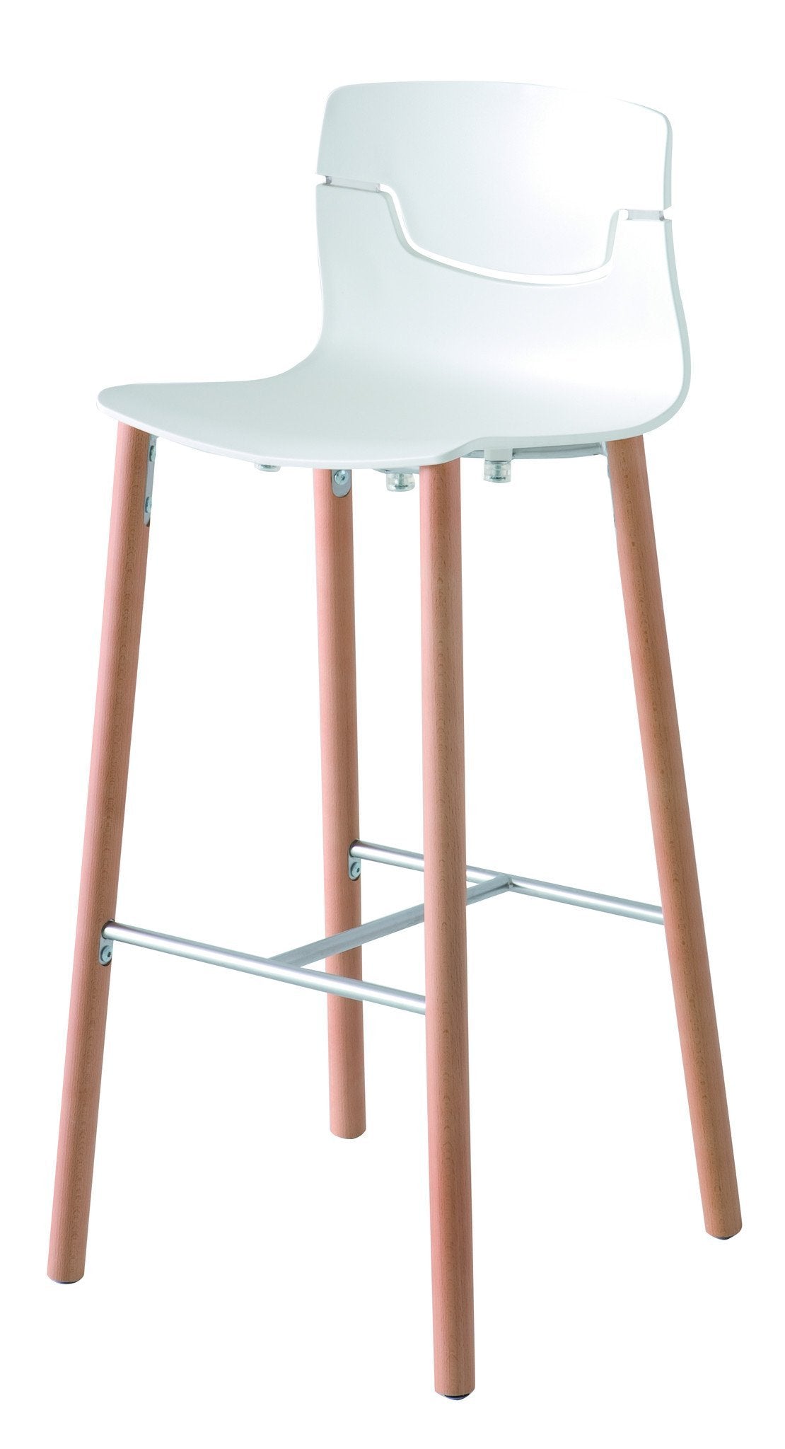 Slot High Stool c/w Wood Legs-Gaber-Contract Furniture Store