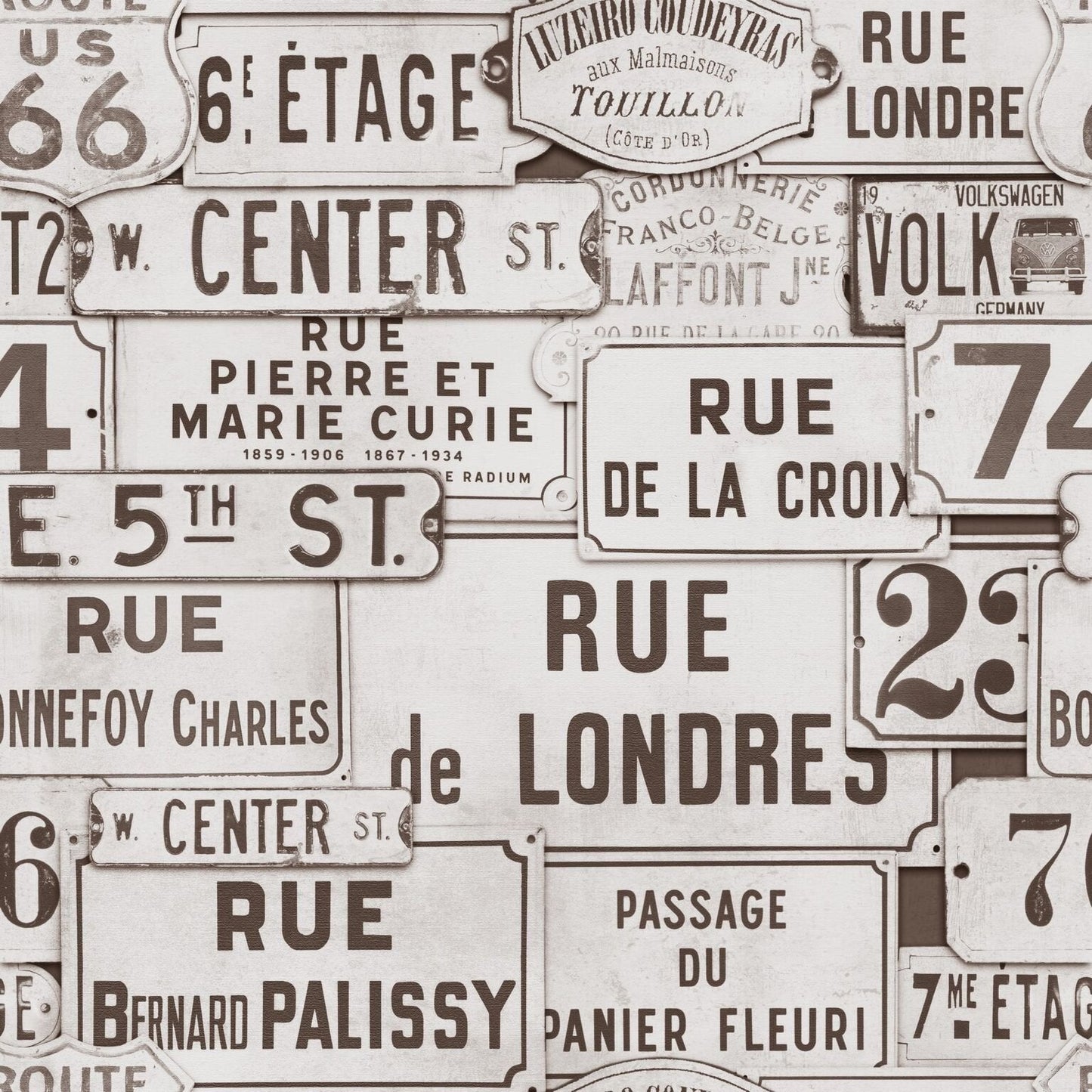 Street Signs Brown Wallpaper