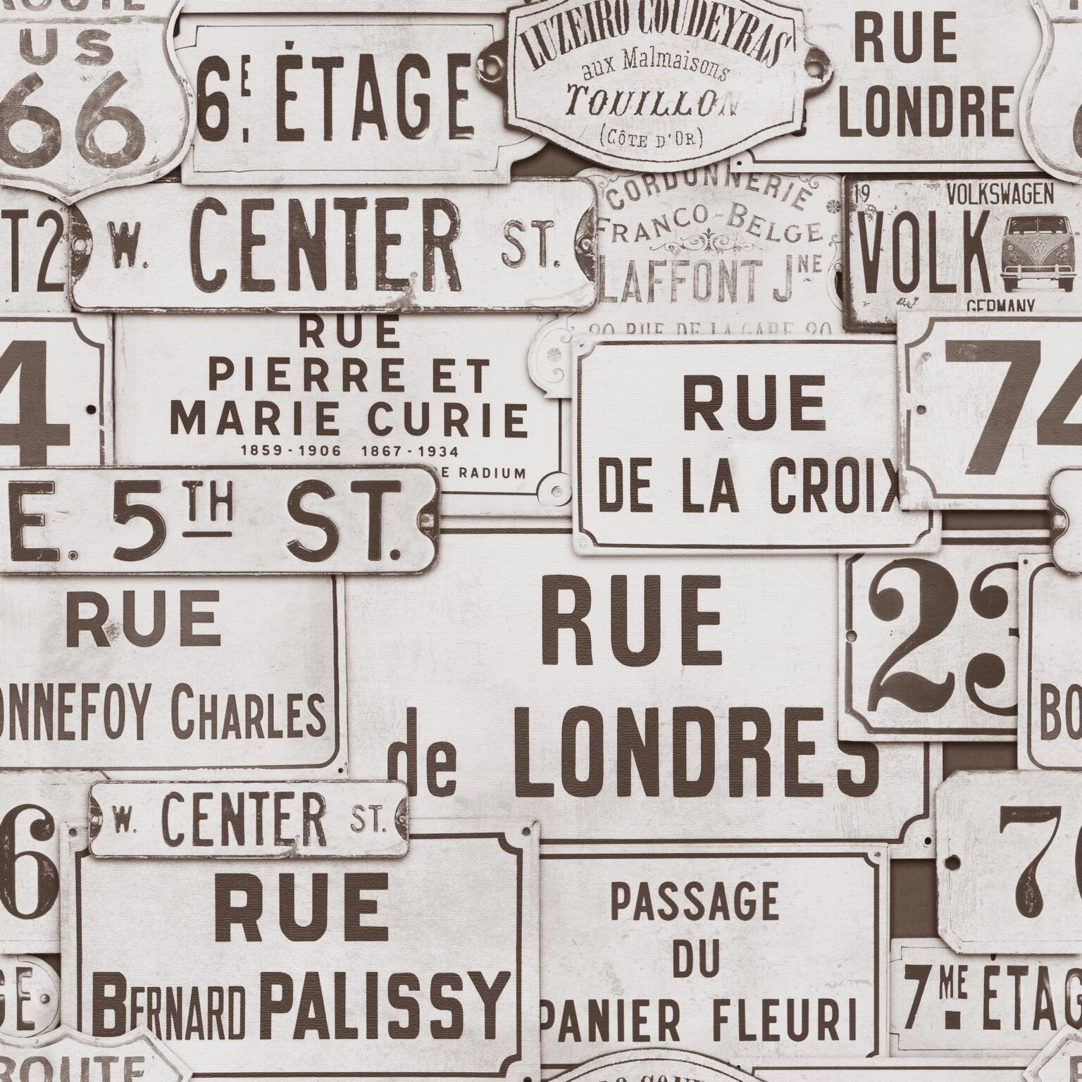 Street Signs Brown Wallpaper
