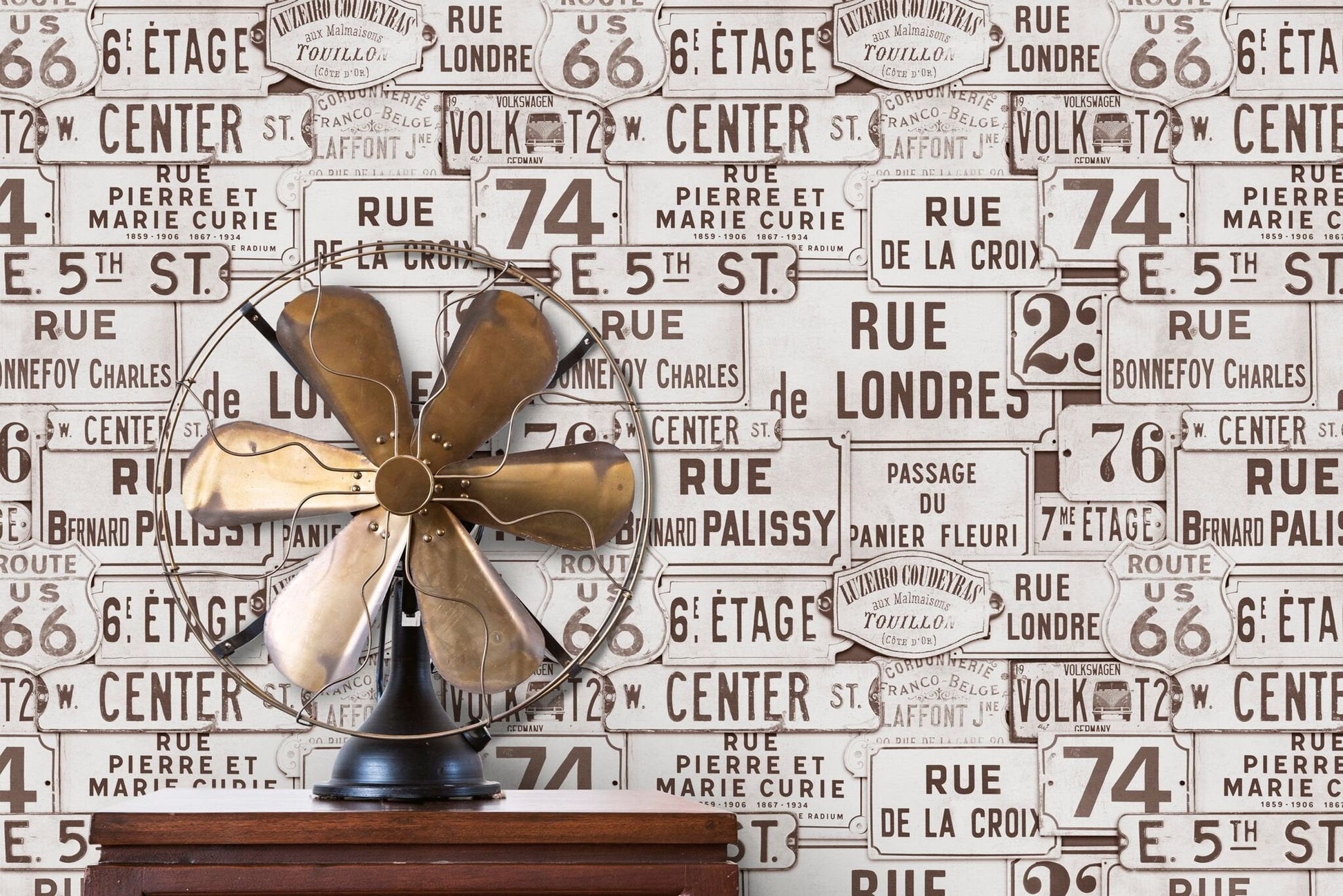 Street Signs Brown Wallpaper