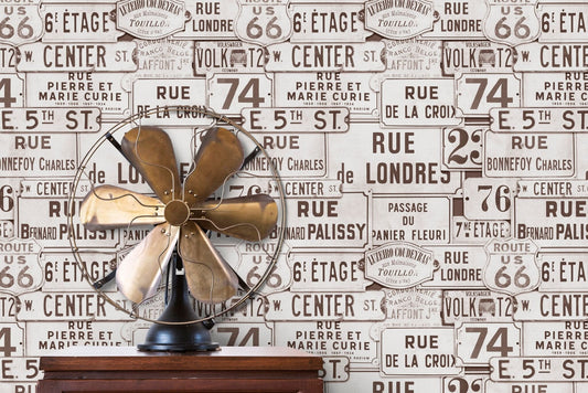 Street Signs Brown Wallpaper