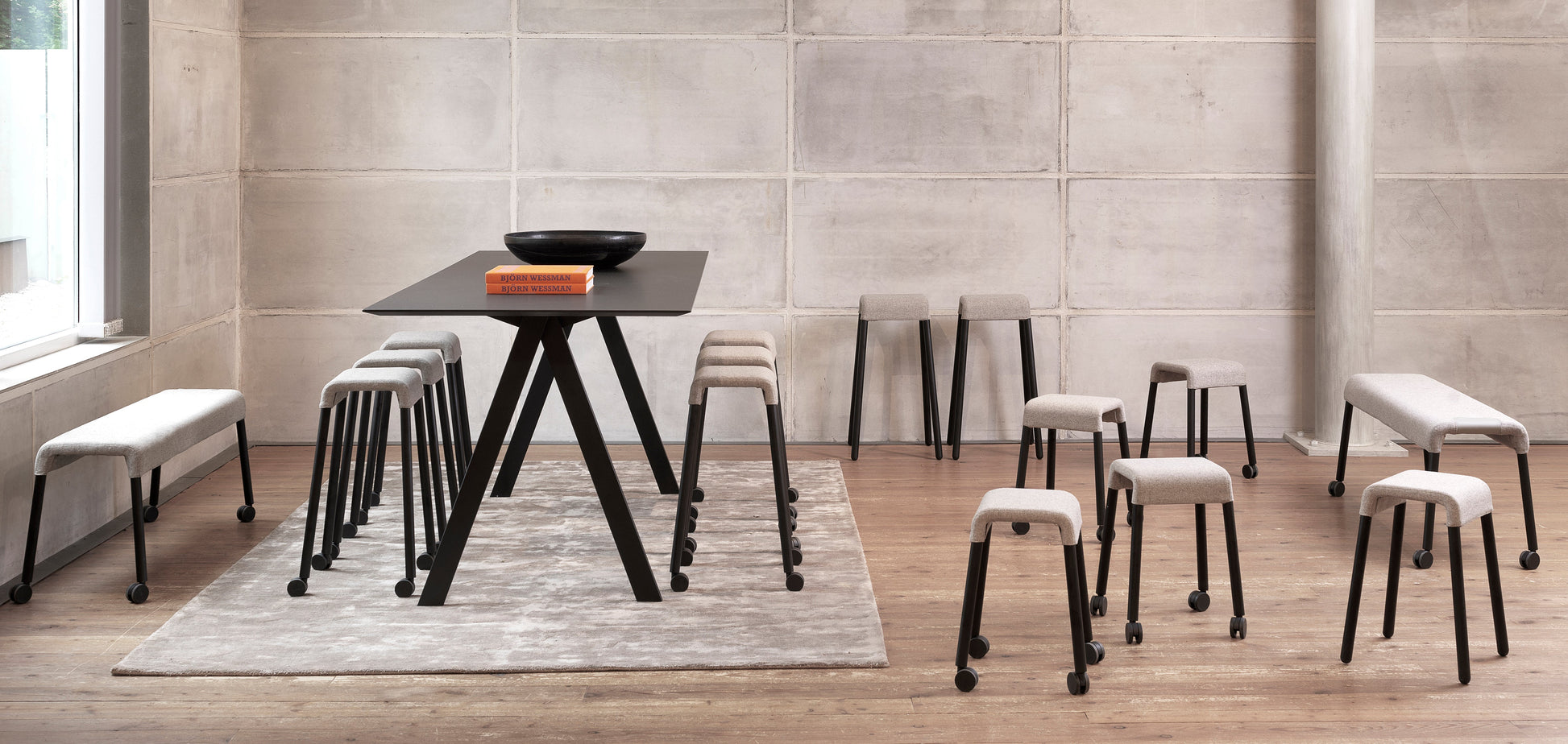 Stroll 46 Low Stool-Contract Furniture Store for hospitality, leisure & commercial projects