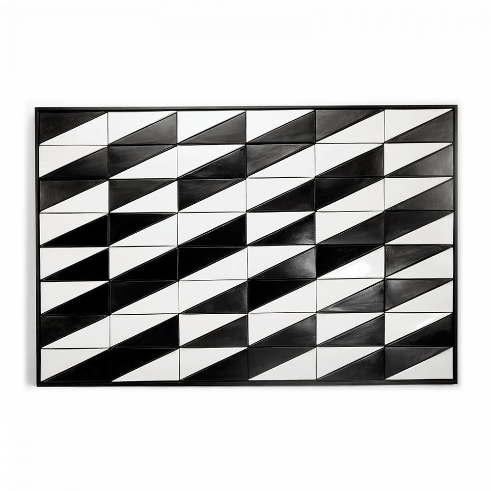 Tejo Black &amp; White Tiles Panel-Mambo-Contract Furniture Store