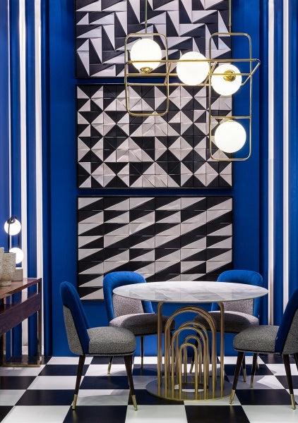 Tejo Black & White Tiles Panel