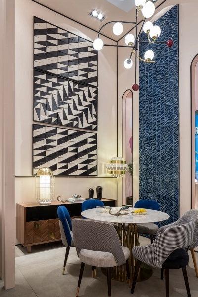 Tejo Black & White Tiles Panel