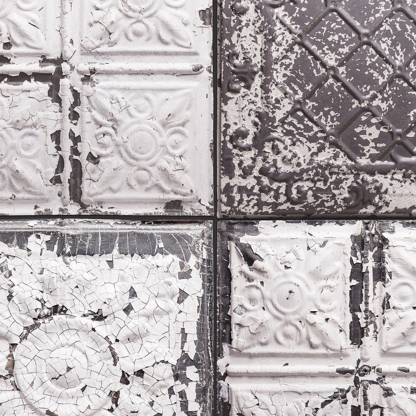 Tin Tiles Wallpaper Feature Wall