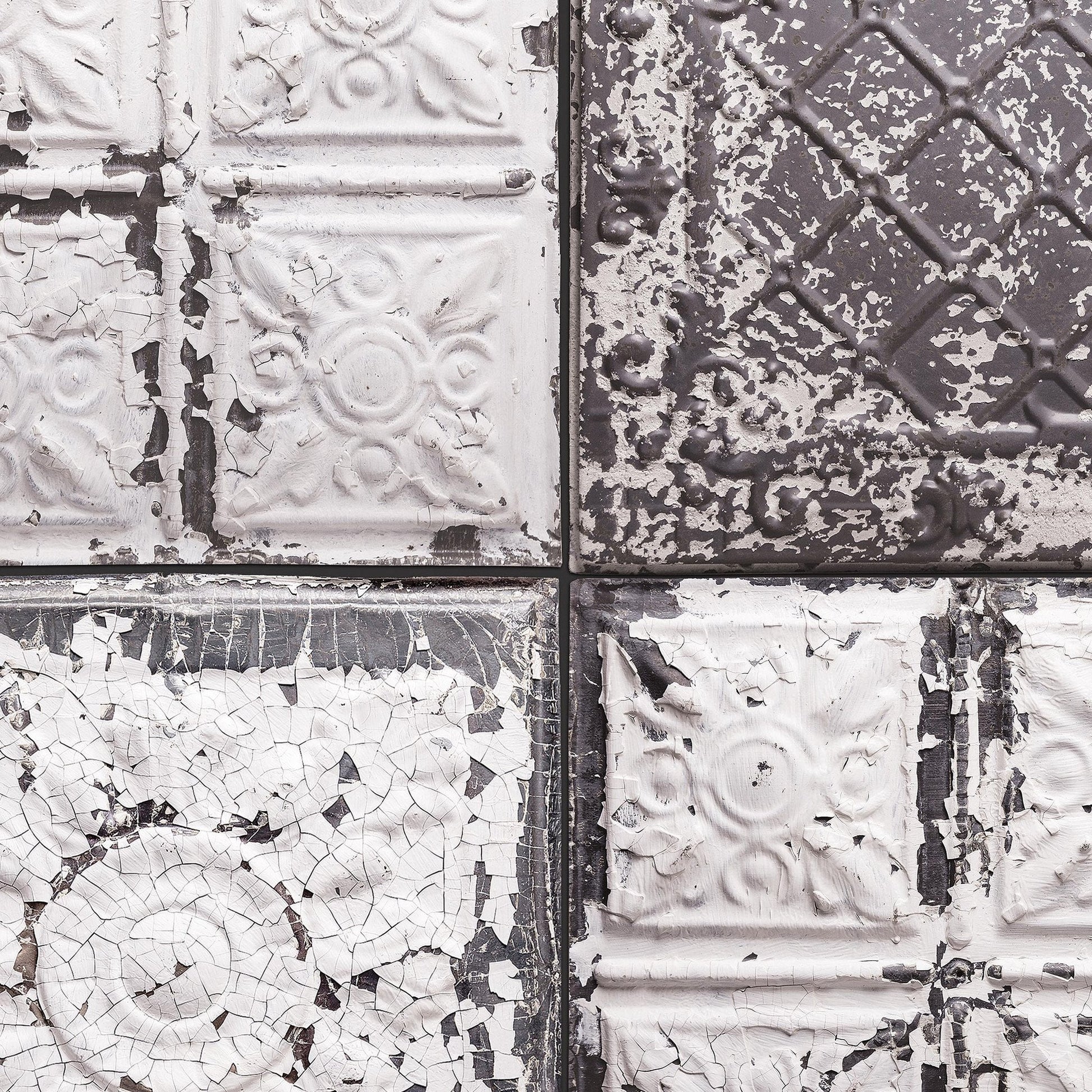 Tin Tiles Wallpaper Feature Wall