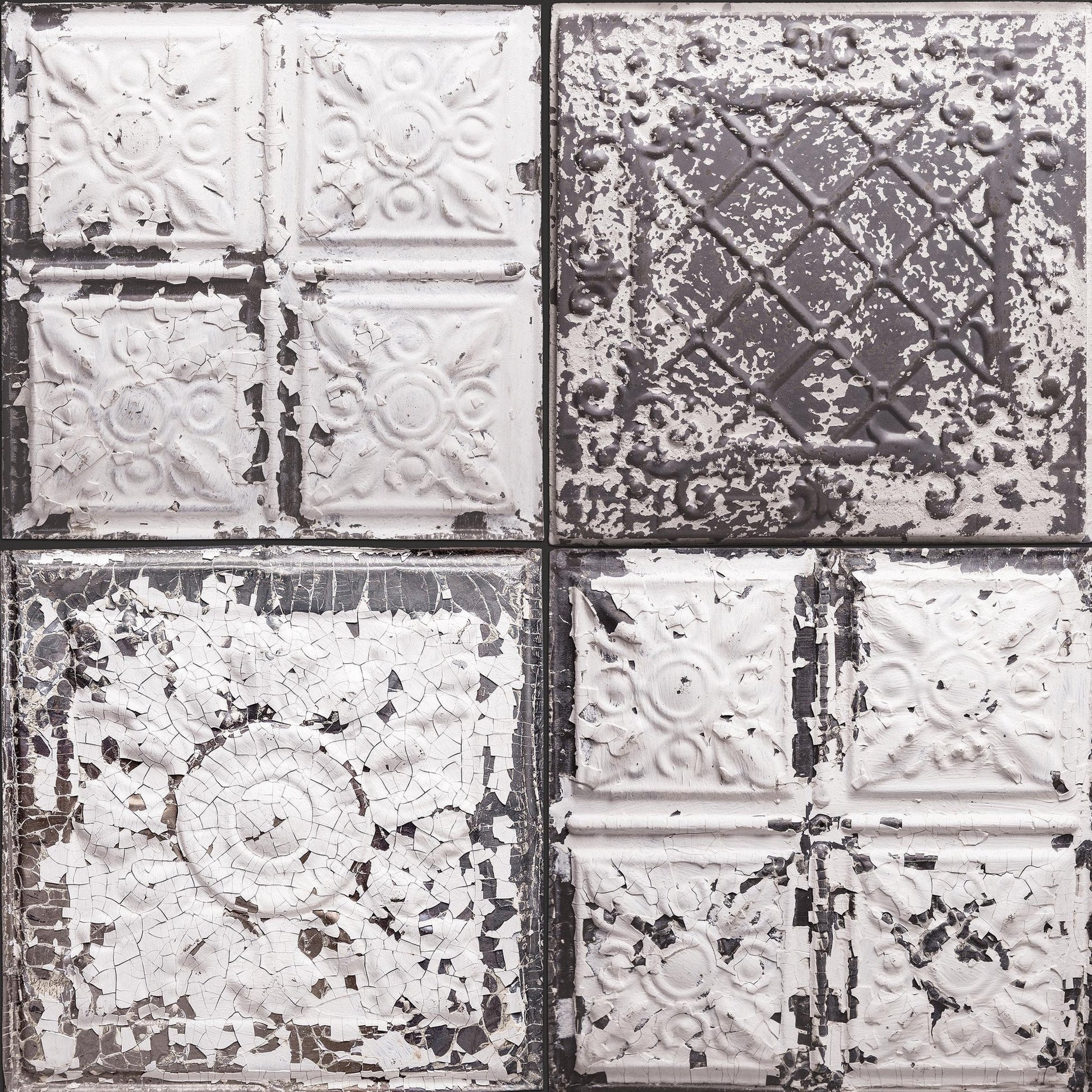 Tin Tiles Wallpaper Feature Wall