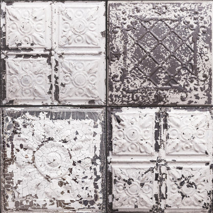 Tin Tiles Wallpaper Feature Wall