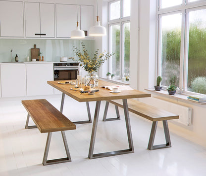 Trapezium Industrial Leg Dining Base-Contract Furniture Store for hospitality, leisure & commercial projects